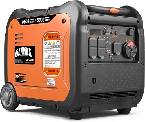 Vista 11 de GENMAX Generador portátil, motor de gas ultra silencioso de 1200 W, cumple con la EPA, función de modo ecológico, ultraligero para uso doméstico