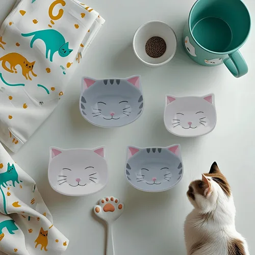 Vista 7 de Juego de Tazas Medidoras para Gatos - Accesorios de Cocina Novedosos para Gatos y Regalos para Repostería - Tazas Medidoras Únicas Apilables