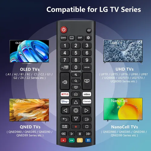 Vista 4 de Universal para LG-Smart-TV Reemplazo de control remoto con garantía de 1 año
