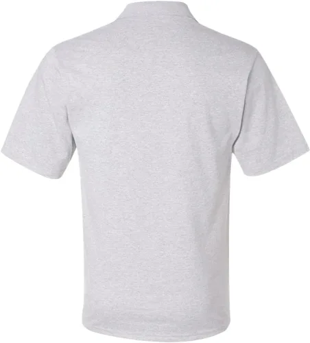 Vista 5 de Playera estilo polo con bolsillo, antimanchas para hombres, L, Gris deportivo