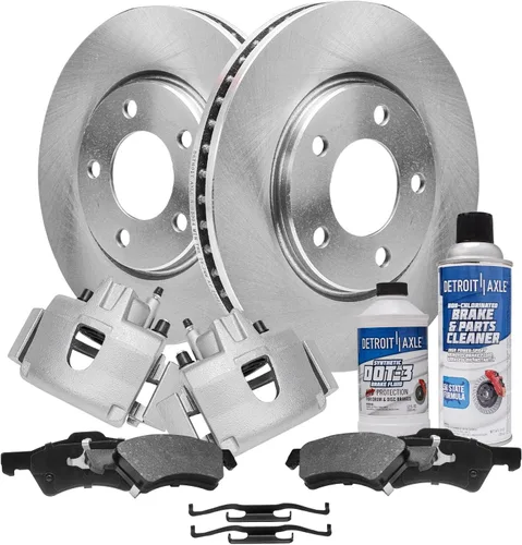 Vista 28 de Detroit Axle - 4 rotores de freno para Ford 1994-2004 Mustang, rotores de freno de disco delanteros y traseros 1995 1996 1997 1998 1999 2000 2001
