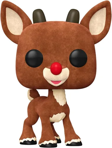 Vista 2 de Funko Pop! Movies: Rudolph - Rudolph - Flocked - Rudolph The Red-Nosed Reindeer - Figura de vinilo coleccionable - Idea de regalo - Producto