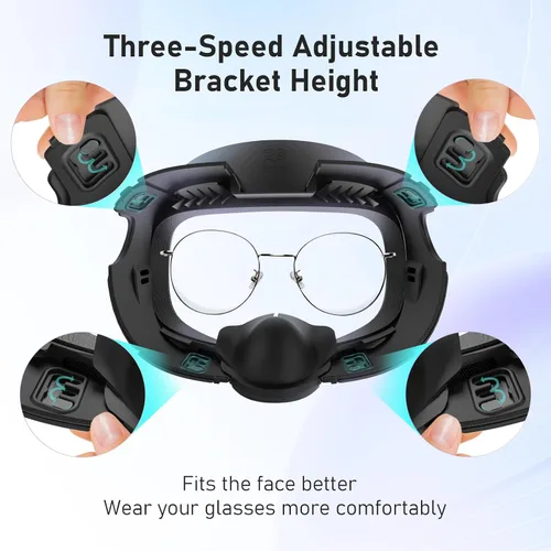 Vista 8 de OURVR Facial Interface and Beat Saber Handle Attachments Compatible with MetaOculus Quest 3 Accessories