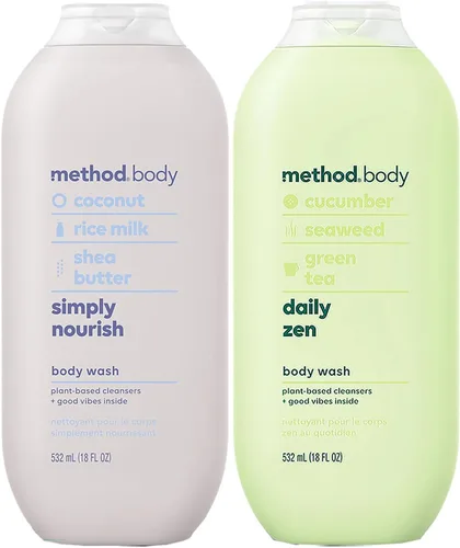 Vista 3 de Method Gel de baño variedad, 1 Daily Zen, 1 Pure Peace, 18 oz cada uno, 1 CT