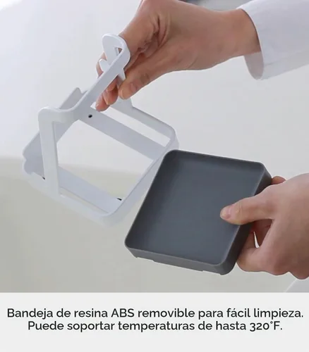 Vista 6 de Yamazaki Home Torre soporte para cucharones - Soporte para tapa para utensilios de cocina - Acero Blanco