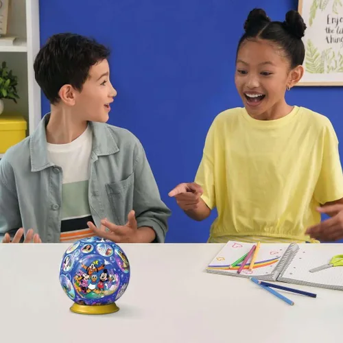 Vista 4 de Ravensburger Bola de rompecabezas 3D de personajes de Disney, 72 piezas, bola de rompecabezas para fanáticos de Disney a partir de 6 años 72