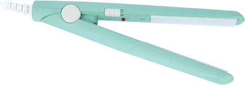 Vista 5 de Mini plancha de pelo 2 en 1 recto y rizado Plancha de cerámica turmalina placa 100-240V 20W US Plug (verde)