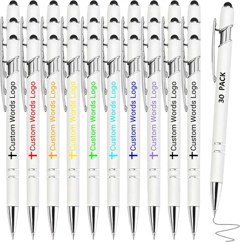 Vista 19 de Bolígrafo personalizado con nombre, bolígrafo personalizado, logotipo, tinta negra suave, regalo personalizado para mujeres, hombres, negocios