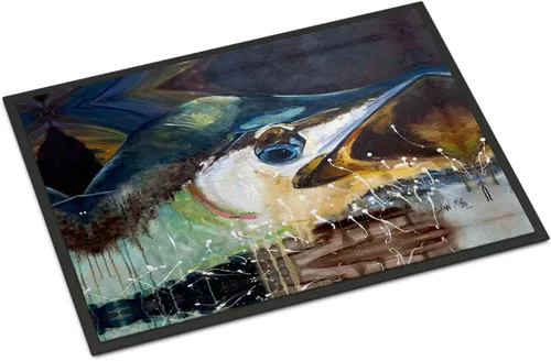 Vista 49 de Caroline's Treasures JMK1017JMAT - Tapete de caza de rana garza azul, 24 x 36 pulgadas, tapete para puerta delantera, interior y exterior