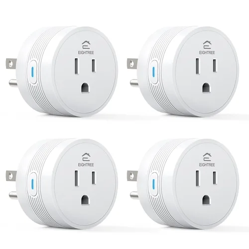 Vista 11 de EIGHTREE Enchufe inteligente 2025, actualización a 15A, toma de corriente Bluetooth y Wi-Fi de doble conexión, control de voz, toma de control