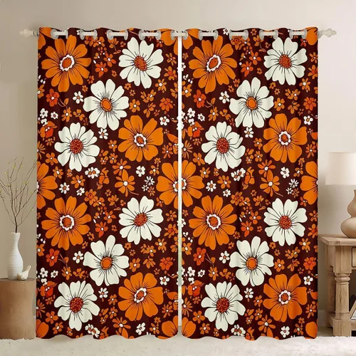 Vista 17 de Feelyou Cortinas opacas con estampado de leopardo para dormitorio, sala de estar, safari, cortinas de oscurecimiento de habitación con purpurina