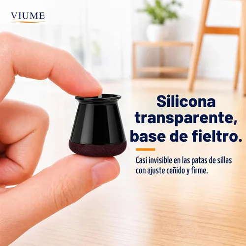 Vista 6 de 24 Piezas Protectores de Piso para Patas de Silla para Pisos de Madera Dura Cubiertas de Silicona para Proteger Pisos de Baldosas de Madera