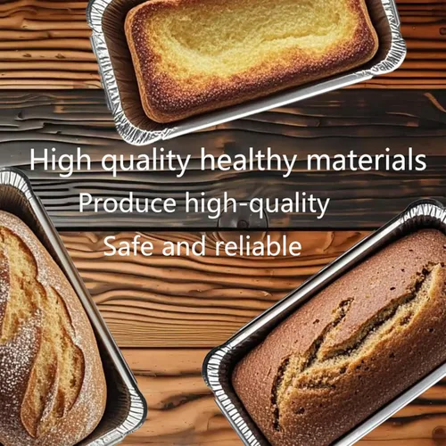 Vista 7 de Paquete de 50 moldes desechables de aluminio con tapas de 6.9 x 3.5 pulgadas 1Lb Mini Baking Pans, Foil Pans, Ideal for Baking Bread, Cakes