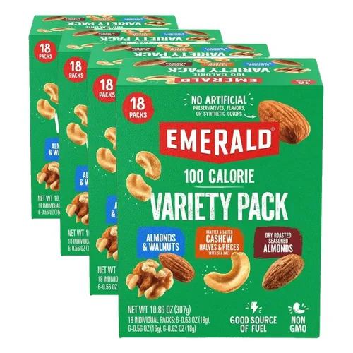 Vista 15 de Emerald Almendras y nueces sin sal, paquetes de bocadillos de 100 calorías