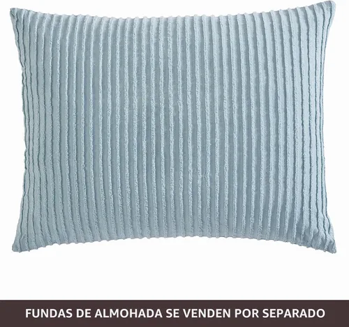 Vista 4 de Beatrice Home Fashions Colcha de chenilla King Channel, color azul