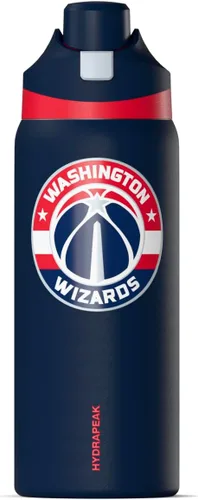 Vista 34 de Hydrapeak Botella de agua aislada de 32 onzas con licencia oficial de la NBA Atlanta Hawks Oasis con tapa y asa con botón de presión, botella
