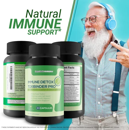 Vista 5 de Immune Detox Toxibinder Pro - Suplemento de desintoxicación y apoyo inmunológico - Ayuda a expulsar toxinas - Limpieza de desintoxicación natural