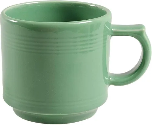 Vista 6 de Fiesta® Taza apilable de 16oz – Cerámica duradera, sin plomo, apta para lavavajillas/microondas/horno – Fabricada en EE. UU. - Dalia Narciso