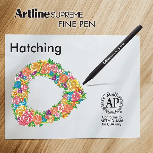 Vista 3 de Artline SUPREME - Bolígrafos de punta fina para dibujar, colorear, escribir, adecuados para arte y diseño, bolígrafo de tinta con punta fina