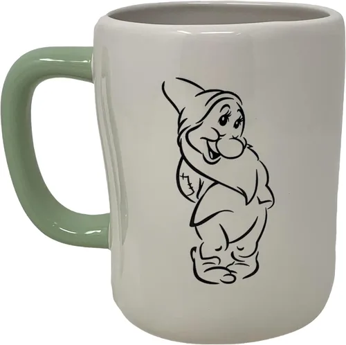 Vista 2 de Rae Dunn Tazas de café/té temáticas blancas como la nieve de cerámica (tímido)