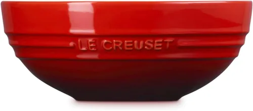 Vista 2 de Le Creuset - Cuenco múltiple de cerámica, 1.6 cuartos de galón, color cereza Cerise