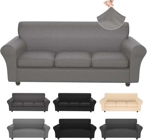 Vista 12 de Fundas elásticas para silla, fundas elásticas para sillón de 2 piezas, fundas de sofá lavables con diseño floral para sillón, protector de muebles