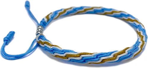 Vista 4 de LAMIBEE Pulsera con código de bandera de país, pulsera de cuerda de protección y sufrimiento de la suerte, pulsera tibetana, pulsera de cuerda