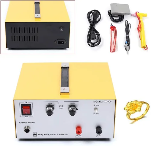 Vista 8 de Máquina automática de soldadura por puntos CNC, máquina de soldadura de mano portátil para metal, kits de soldador de joyas permanentes de 110 V/60