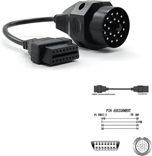 Vista 6 de 20PIN OBD OBDii OBD2 adaptador OBD 20 pin adaptador a OBD 16 pin