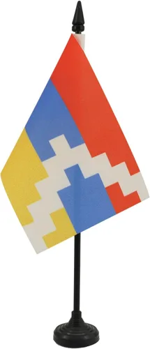 Vista 66 de AZ FLAG Aland Table Flag 4x6 in 100D Polyester Plastic Base Indoor use Finnish 15x10 cm desk flag stitched finish with reinforced edges with