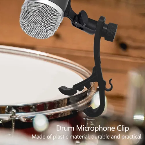 Vista 4 de Watris Veiyi - Clips para micrófono de tambor - 4 piezas, abrazaderas de montaje a prueba de golpes