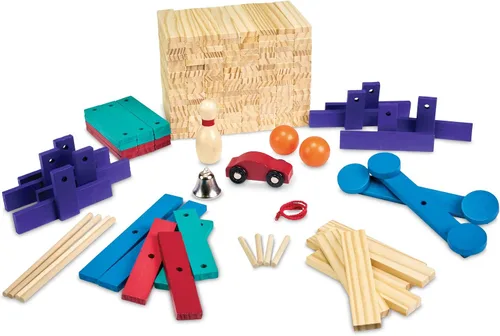 Vista 7 de MindWare KEVA Contraptions Reactions Planks Juguete de construcción – 178 tablas de construcción KEVA (juego de 191 piezas) – Juego de construcción