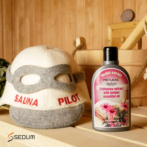 Vista 7 de Sedum Extracto de hierbas naturales para sauna, masaje, remojo de escoba - Infusión de sauna con extracto de equinácea con aceite esencial