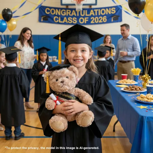 Vista 6 de WEIGEDU Oso de peluche de regalo de graduación con gorra, banda y diploma, regalo de graduación para niños, estudiantes, niños y niñas, 12 pulgadas