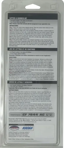 Vista 7 de Kit de registro número de fábrica, color azul y negro de Hardline Products, Azul/Negro