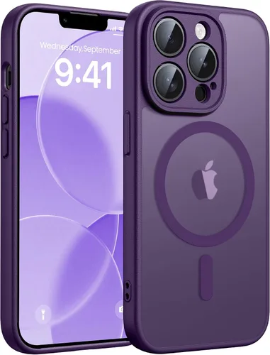 Vista 193 de FNTCASE - Funda para iPhone 16 Pro: magnética, mate, translúcida, de grado militar, protectora contra caídas, resistente, fina, duradera y a prueba