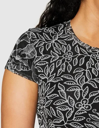 Vista 3 de Desigual Vestido de mujer manga corta, Blanco