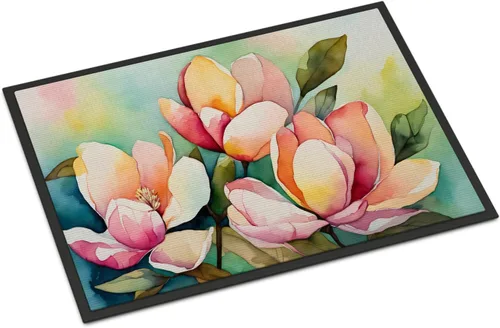 Vista 31 de Caroline's Treasures DAC1621MAT - Felpudo con diseño de camelia en acuarela de 18 x 27 pulgadas, tapete para puerta delantera, para interiores