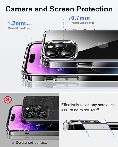 Vista 69 de HOOMIL Funda para iPhone 7 Plus/iPhone 8 Plus de 5.5 Pulgadas, sin amarillamiento, protección contra caídas, cubierta trasera dura transparente
