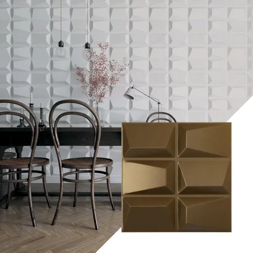 Vista 11 de Ekena Millwork WP20X20STWH 19 5/8 pulgadas de ancho x 19 5/8 pulgadas de alto Stratford EnduraWall Decorativo 3D Panel de pared cubre 2.67 pies