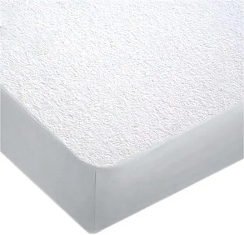 Vista 4 de Protector de colchón impermeable de rizo antialérgenos, blanco, individual