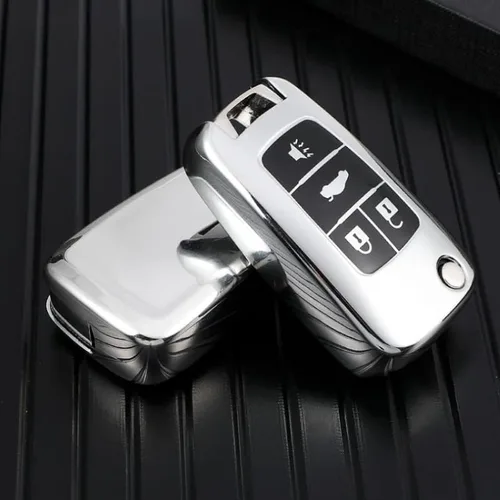 Vista 3 de TPU Car Remote Key Case Cover Shell Fob, for Buick for Chevrolet Cruze Aveo Trax for Opel Astra Corsa Meriva Zafira Antara J