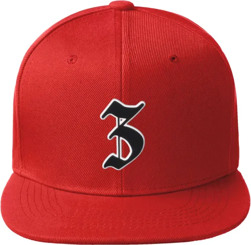 Vista 838 de Daxton Gorra clásica con visera de billete plano con letras del alfabeto inglés antiguo de la A a la Z