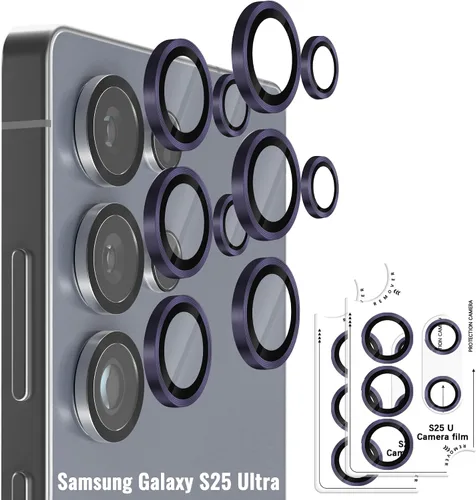 Vista 8 de Orzero Protector de lente de cámara para Samsung Galaxy Z TirFold/Fold 7, [EZ Install] [compatible con fundas] cubierta de lente de anillo de Negro