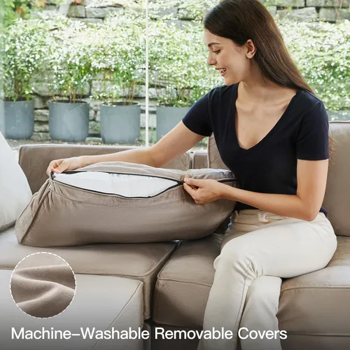 Vista 6 de Belffin Sofá modular de gran tamaño con tumbonas dobles en forma de U, sofá seccional reversible con almacenamiento de terciopelo gris