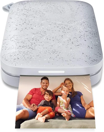 Vista 2 de HP Sprocket Impresora fotográfica instantánea portátil 2x3 (Luna Pearl) Paquete de álbum de recortes divertido Luna Perla