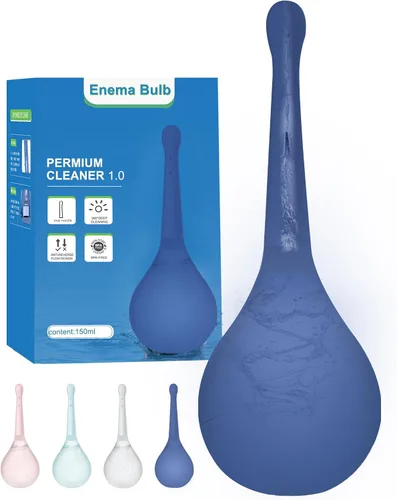 Vista 10 de Enema Ducha para hombres y mujeres – Bombilla anal antirretroceso con punta de pulverización de 5 aperturas, kit portátil de 5.1 fl oz para higiene