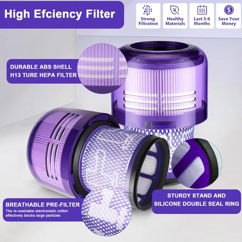 Vista 6 de Lemige Paquete de 2 piezas de repuesto para filtros de vacío V9 SV18 para Dyson V9 Motorbar SV18 Digital Slim Aspiradora inalámbrica, para filtro