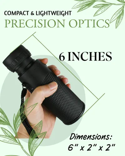 Vista 7 de Blackhawk Monocular impermeable de 10 x 40 pulgadas, a prueba de niebla, óptica multicapa, agarre antideslizante, observación de aves, senderismo