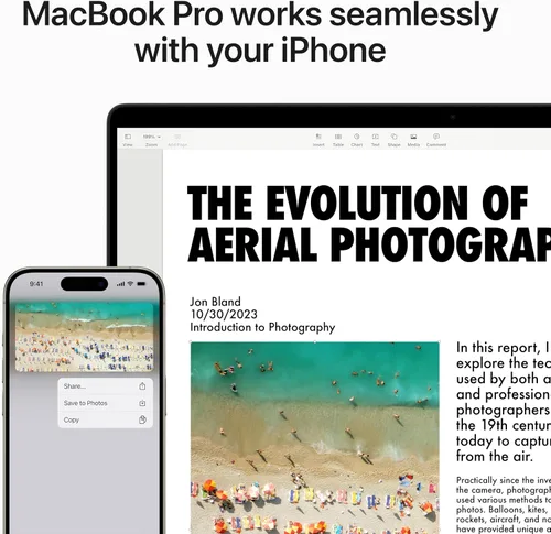 Vista 8 de Apple Laptop MacBook Pro 2023 con chip M3 con CPU de 8 núcleos, GPU de 10 núcleos: Construida para Apple Intelligence, pantalla Liquid Retina XDR